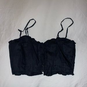 Black crop top from Aritzia